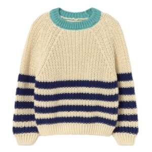 Striped Baby Knit Sweater  Soft Cotton Pullover  Cozy Winter Jumper for Babies